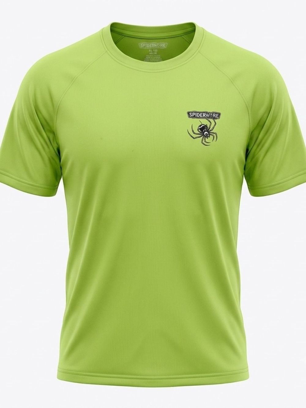 Spiderwire Mens Graphic Fishing Shirt Green Performance Tee Size XL